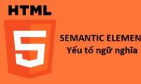 Semantic Element in HTML5