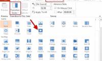 Set Slide transition effects in PowerPoint