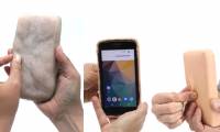 Shiver with an artificial leather phone case, which can understand gestures and touches of the user's face