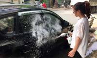 Should a foam bottle be used for a car wash?