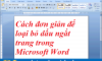 Simple way to remove page breaks in Microsoft Word