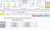 Split Data in Columns in Excel
