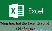 Summary of Excel exercises from basic to advanced