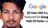 The 20-year-old boy is named in the Hall of Fame list of Google