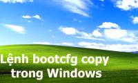 The bootcfg command copies in Windows