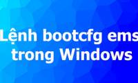 The bootcfg ems command in Windows