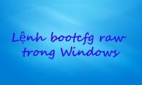 The bootcfg raw command in Windows