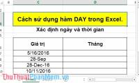 The DAY function - The function returns the day of the day, month and year in Excel