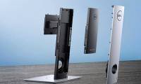 The Dell OptiPlex 7070 Ultra, the first all-in-one PC with a modular design, fits in the screen stand