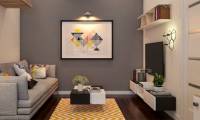 The design of a beautiful, modern small living room