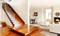 The design of beautiful wooden stairs, modern