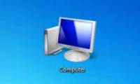 The My Computer icon is hidden on the Windows 7 desktop