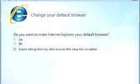The option to set Internet Explorer 8 as the default browser