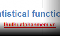 The syntax and function of each function in the group of statistical functions in Excel