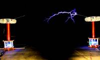 The Tesla coil that just discharged is known to sing