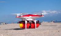 Unmanned aerial equipment can release floating rescue equipment at sea