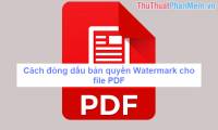 Watermark copyright seal for PDF files