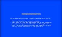Who wrote the 'dead blue screen' message for Windows?