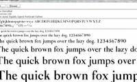 Why does the text 'The quick brown fox jumps over the lazy dog' often appear when you install the font?