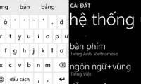 Windows Phone 8 supports Vietnamese typing