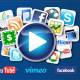 Add applications and links to YouTube, Vimeo and Facebook videos