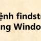 Findstr command in Windows