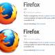 Photo of FireFox browser changes the logo on version 23