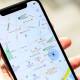 Photo of Google Maps displays the battery life on the device when sharing location