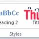 Photo of Instructions for using Style in Word