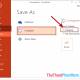 Save a slide presentation file in PowerPoint