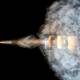 The impressive moment when the bullet rushed out of the barrel