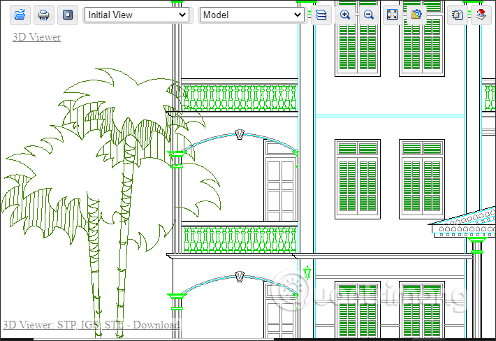 4 ways to view images * .DWG does not need to install Autocad Picture 8