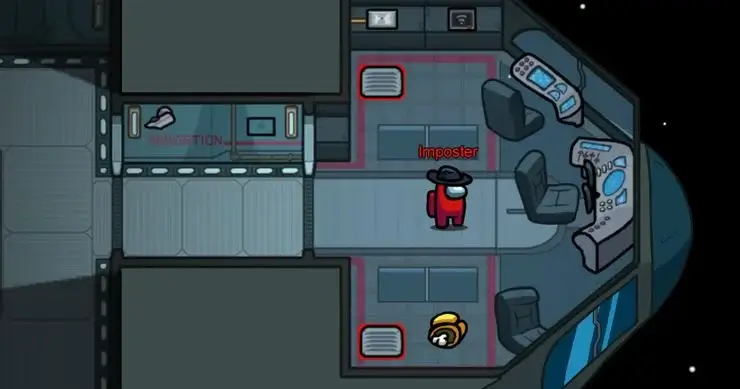 Among Us: A convenient location for Imposter on The Skeld in Among Us Picture 3