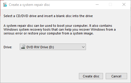 Difference between Recovery Disk and Repair Disk Picture 3