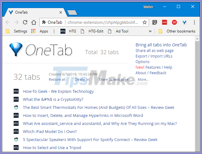 Effective tab management to avoid eating up RAM when using Chrome Picture 1