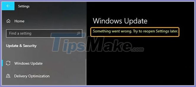 Fix 'Something went wrong, Try to reopen Settings later' error on Windows 10 Picture 1