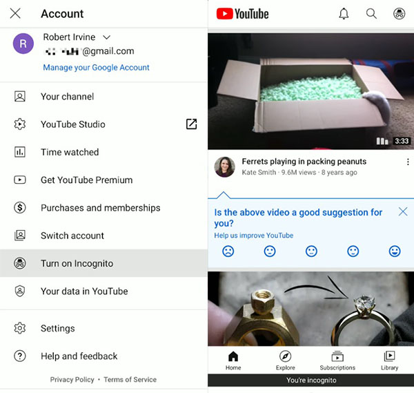 How to access apps using incognito mode on Android Picture 4