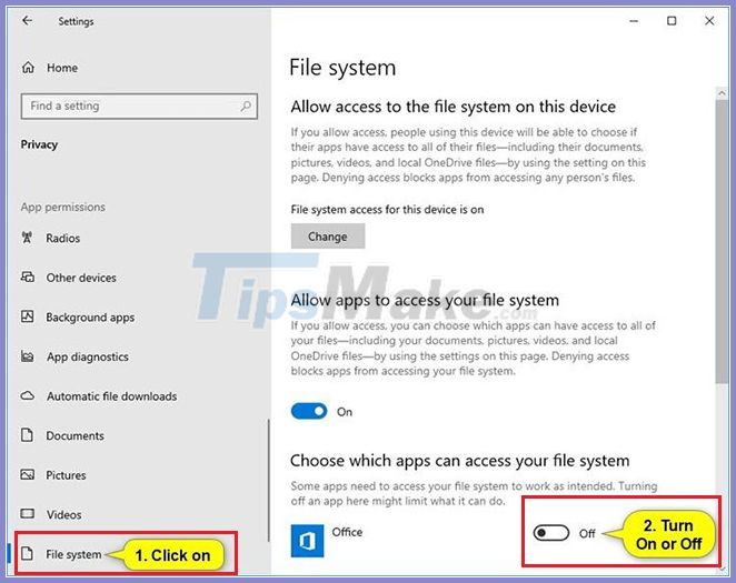 How to allow / deny an application access to the file system in Windows 10 Picture 4