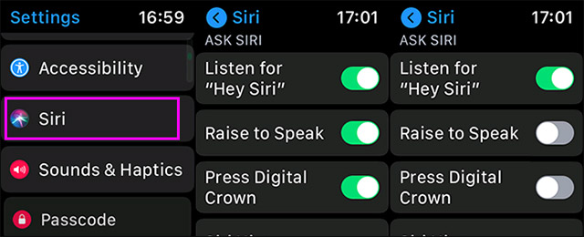 How to block Siri from automatically pop-up on Apple Watch Picture 2