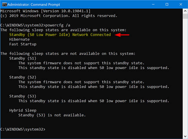 How to check if Modern Standby is connected or disconnected in Windows 10 Picture 2