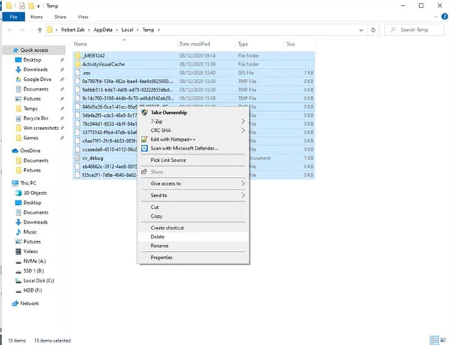 How to clean and recover space on C drive Windows 10 Picture 1