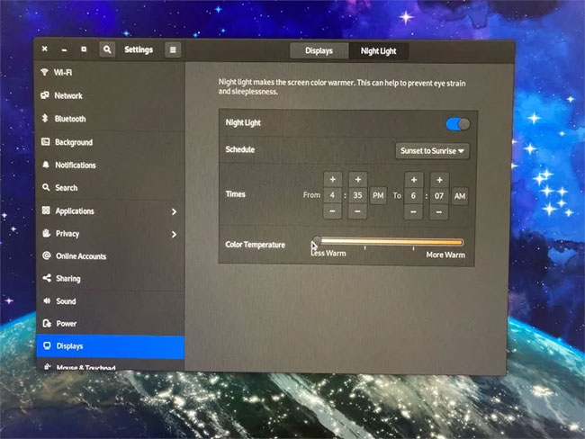 How to configure color temperature in GNOME Night Light Picture 3