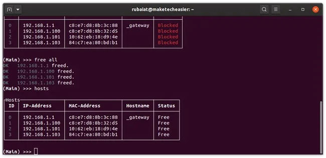How to control WiFi network in Linux using Evillimiter Picture 5