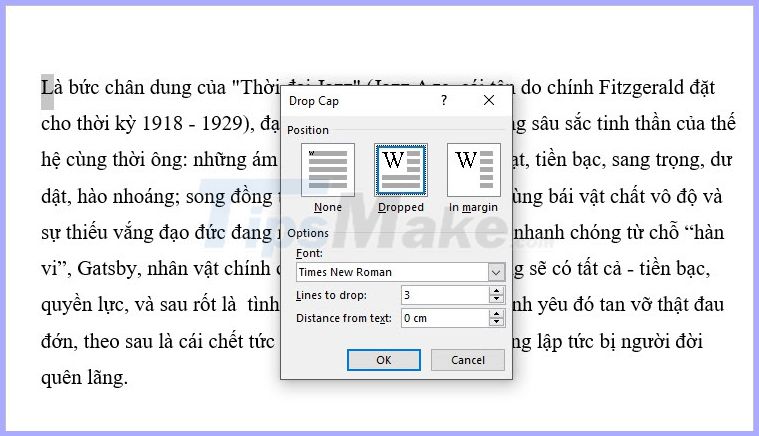 How to create Drop Cap in Word Picture 4