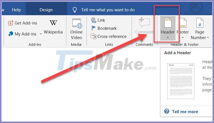 make header in word 2016 for mac different on each page