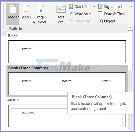 nhow do i create a quick part in word 2016