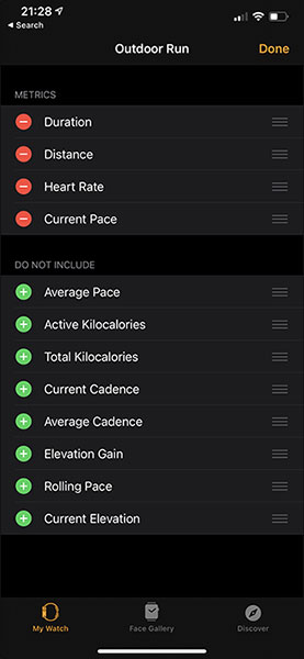How to customize training stats on Apple Watch Picture 3