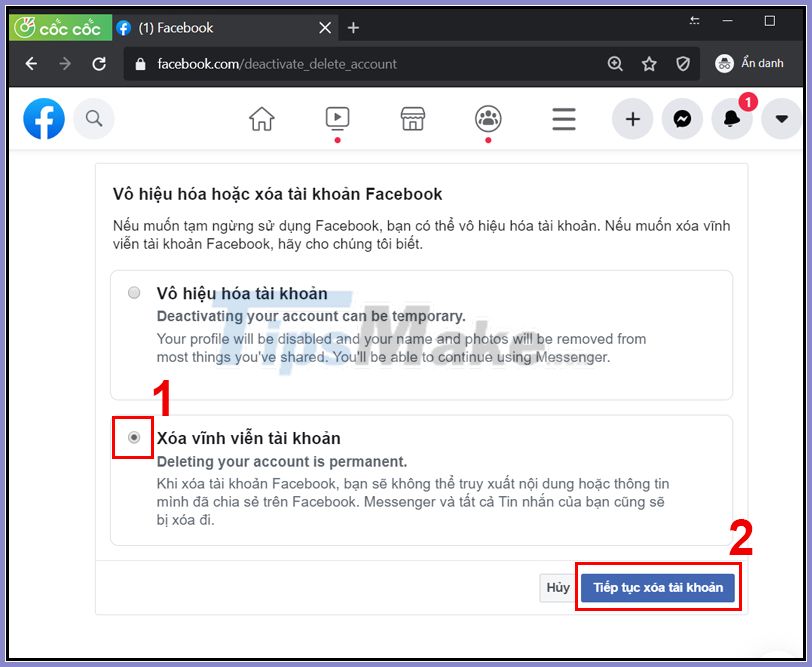 How to delete facebook account Picture 8