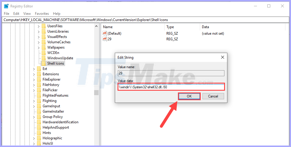 How to delete the arrow on the Shortcut icon in Window 10 Picture 7
