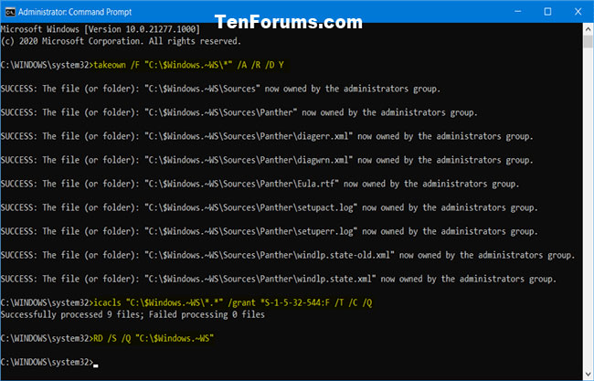 How to delete the $ Windows. ~ WS folder in Windows 10 Picture 5